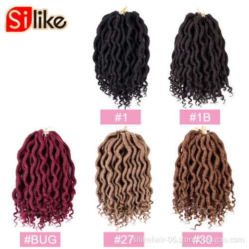 Faux Locs crochet hair with Curly Ends 12 roots/pack Synthetic Hair Crochet Braids Goddess Fauxs Locs Crochet Braiding Hair